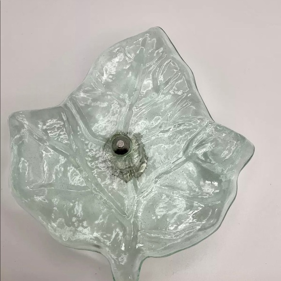 Gorgeous Metal and Murano Glass Knobs Blue and Clear - Picture 9 of 12